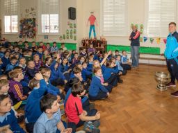Sam comes to visit Carysfort NS