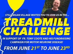Stillorgan Shopping Center Treadmill Challange for Fr Tony Coote - Walk While You Can 