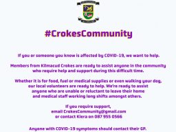 Kilmacud Crokes Community Support During the Covid19 Emergency