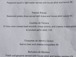 Spanish Tapas At the Village Cafe  Friday  September 24th