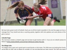 Ladies Football Monthly Newsletter is now live! 