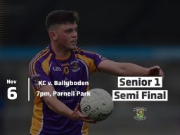 SFC Semi Final  Kilmacud Crokes Versus Ballyboden   Saturday November 6th 7pm Parnell Park