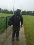 A Very Wet but Happy John Shovlin - AFL4 Manager