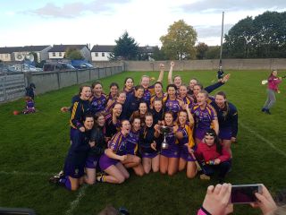 Senior Camogie Team beat Faughs after replay to win Senior 3 Championship Final