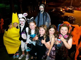 Trick or treat  as Junior Camogie Girls dress up to celebrate Halloween .....