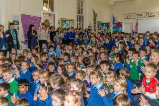 Sam comes to visit Carysfort NS