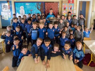 Sam comes to visit St Mary's Booterstown