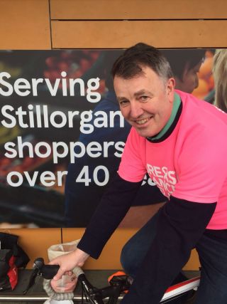 M2M Static Cycle Fundraising in Stillorgan Shopping Center