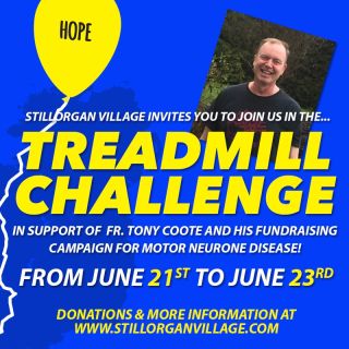 Stillorgan Shopping Center Treadmill Challange for Fr Tony Coote - Walk While You Can 