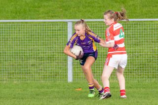 Kilmacud Crokes Under 12 Ladies Footballers at Carryduff GAA blitz in Belfast on 25th of August