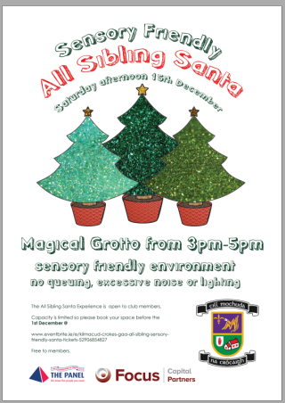 All Sibling Santa’ Experience hosted by Healthy Club Committee of Kilmacud Crokes GAA Club