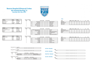 2022 Hurling 7s schedule