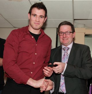 U21 presentation by Tom O Donnell to Naomhán Ó Riordáin
