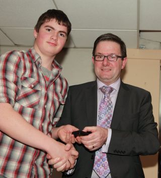 U21 presentation by Naomhán Ó Riordáin to Manager Pat Halpin