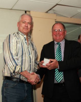 Senior medal presentation by Sean Shanley to Barbara O Loughlin