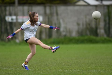 Crokes goalkeeper kicking the ball out